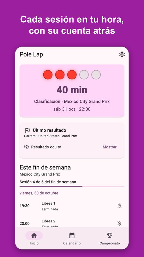 Pole Lap: carreras en tu hora