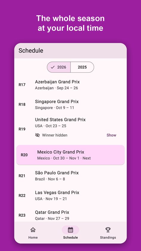 Pole Lap: Race Weekend Times